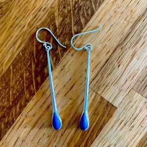 GORGEOUS Lapis Lazuli tear drop earrings!